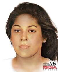 Digital image created depict an estimation of the victim in life