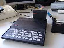 ZX81 computer with a 16 KB RAM pack and a ZX Printer attached.