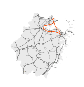 Map of the Expressway in Zhejiang Province