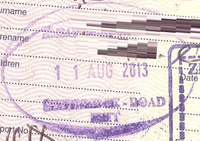 Exit stamp