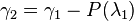 \gamma _2  = \gamma _1  - P(\lambda _1 ) \, 